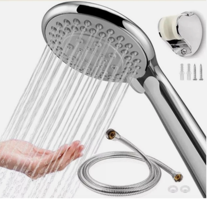 Chrome Shower Head And Hose Set Replacement For Grohe Mira Triton Aqualisa UK